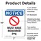Signmission 10 in Height, 7 in Width, Aluminum, Rectangle OS-2PACK-NS-A-710-V-14282 - alternate 2